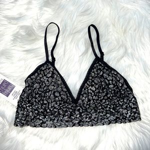 Hanky Panky metallic leopard lace bralette